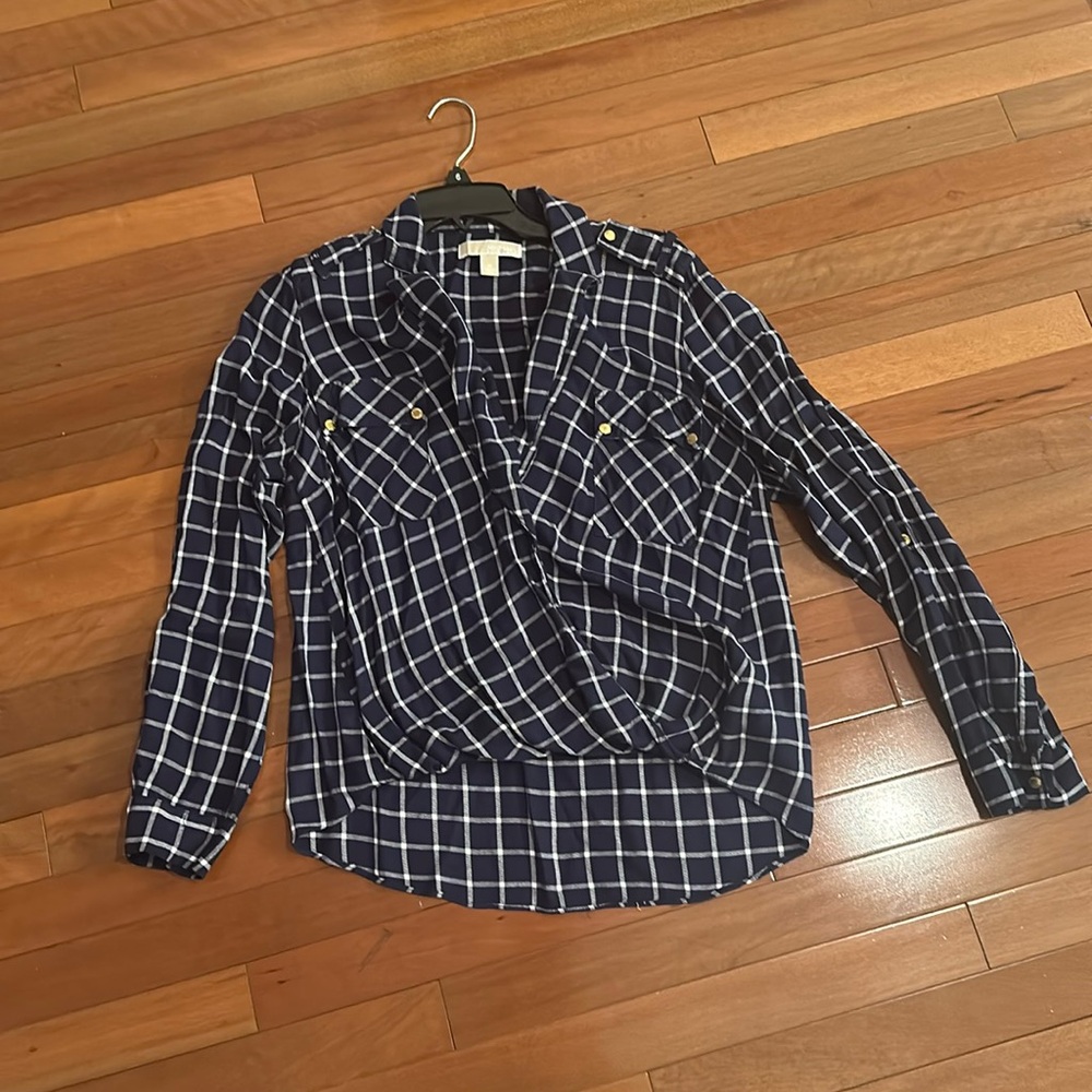 Michael Kors Navy Blue and White shirt